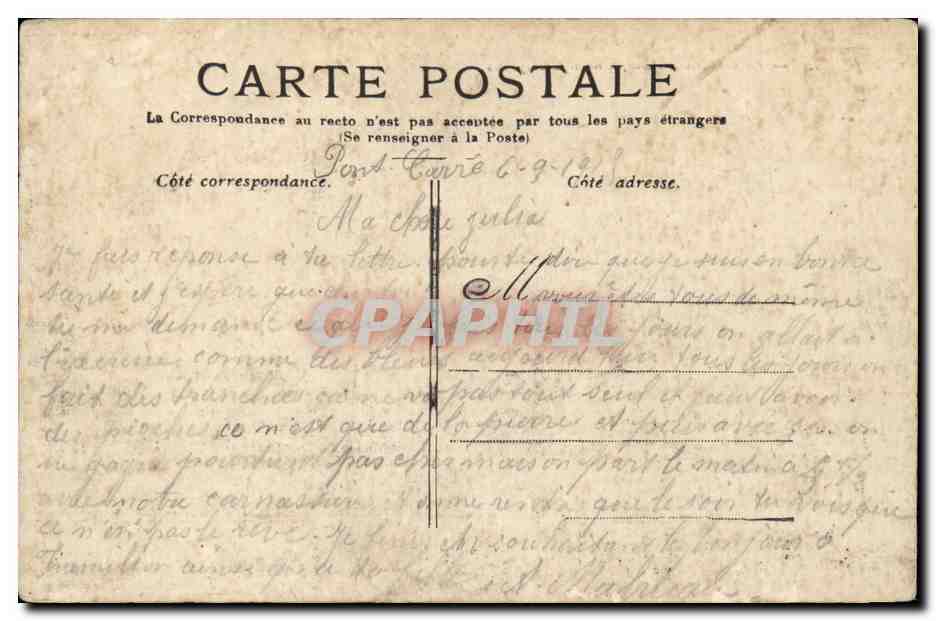Paris CPA Le grand palais champs Elysees — Verso