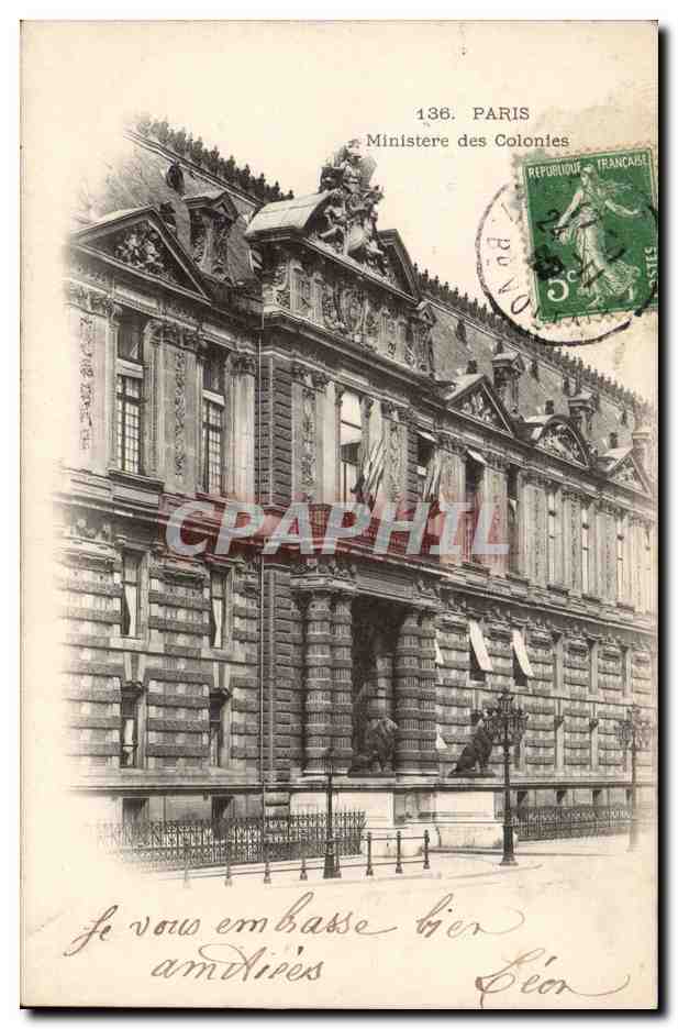 Paris CPA Ministere des Colonies