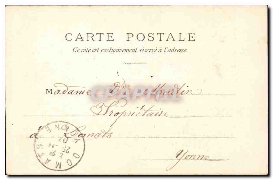 Paris CPA Ministere des Colonies — Rückseite