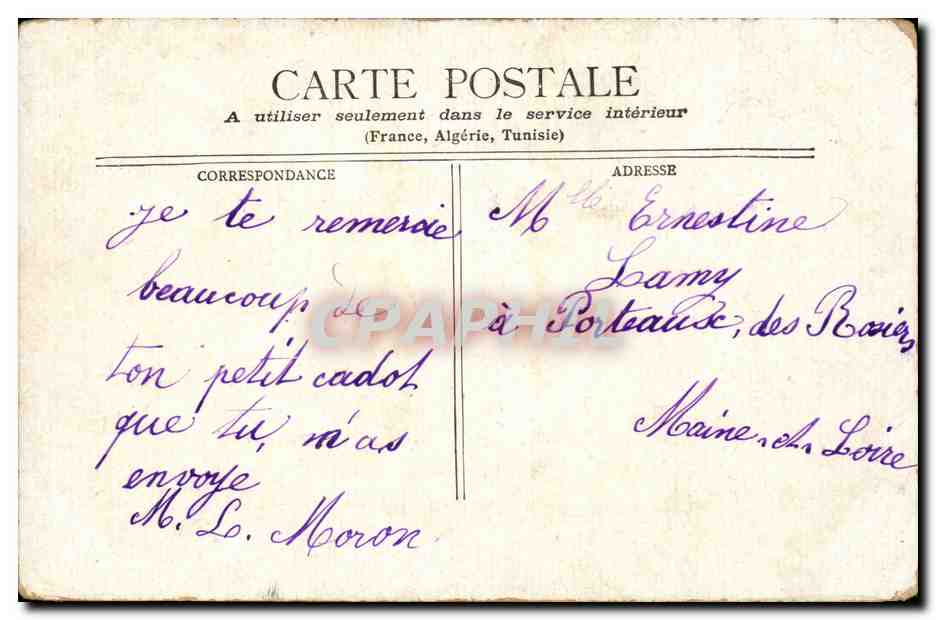 Paris CPA La trinite — Rückseite