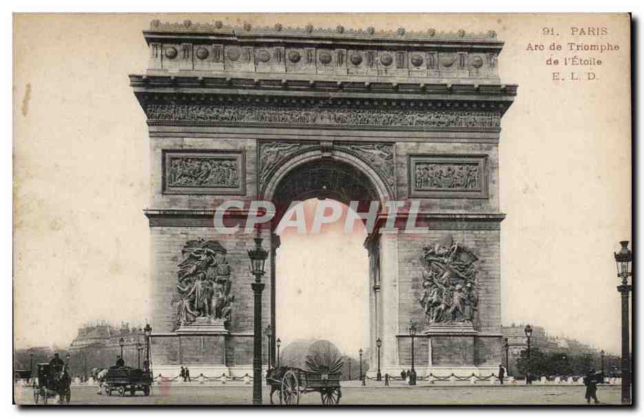 Paris CPA Arc de triomphe de l'etoile
