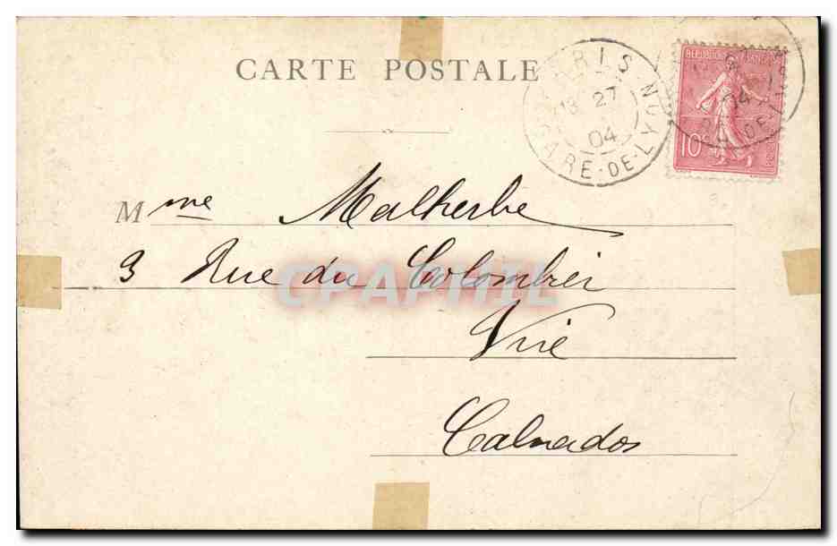 Paris CPA Musee de Cluny — Verso