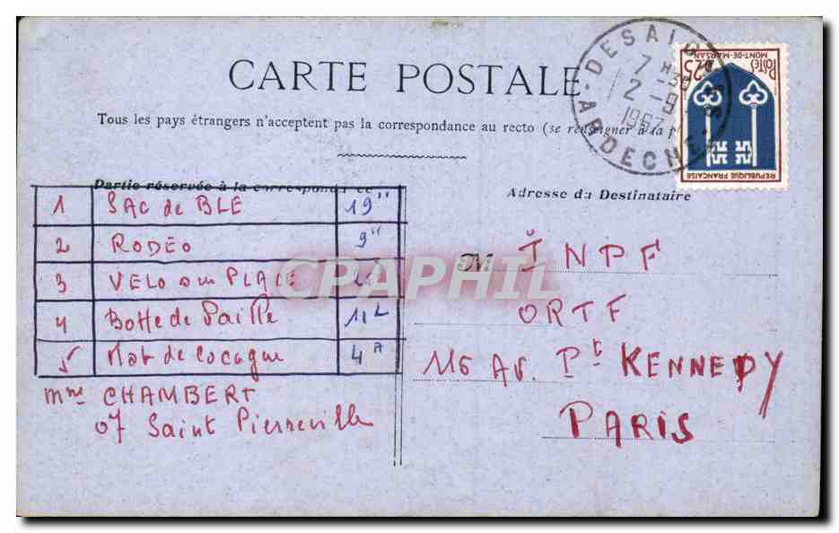 Paris CPA Le petit palais — Verso