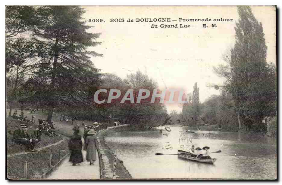 Paris CPA Bois de boulogne Promenade autour du lac