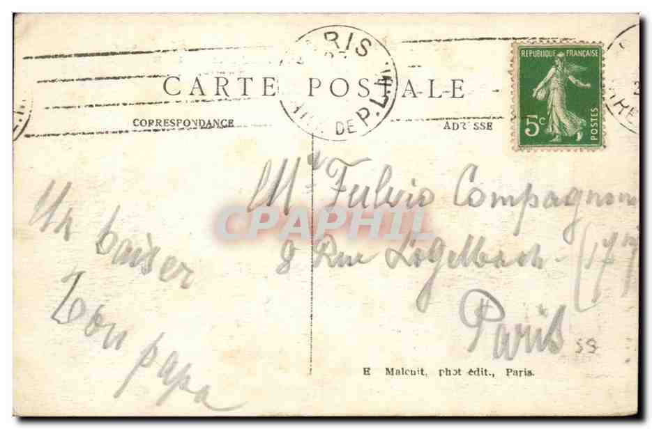 Paris CPA Bois de boulogne Promenade autour du lac — Rückseite