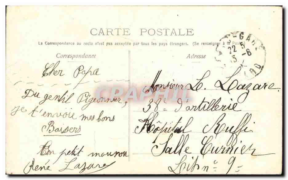 Portrait d'une jeune femme — ornements floraux et ruban bleu — éditeur inconnu — Rückseite