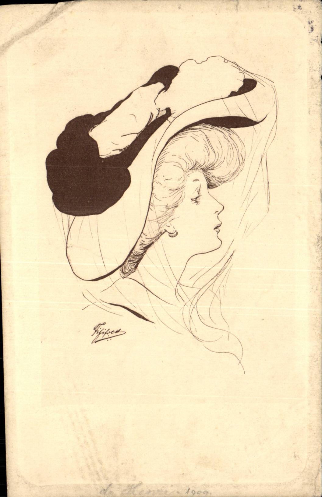 CPA FAntaisie Femme