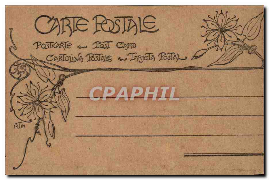 Le portrait à travers les âges — (1) Le dessin préhistorique — P. Moloch, Méb Cartes Postales — Verso