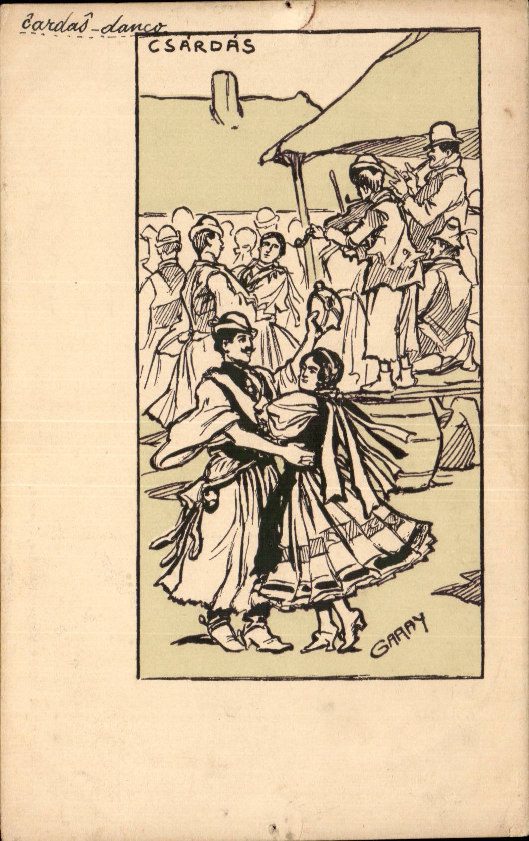 CPA Fantaisie Folklore Danse Garay