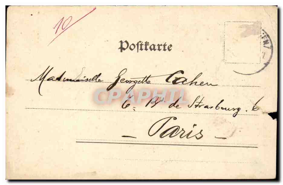 CPA Fantaisie Femme Folklore — Rückseite