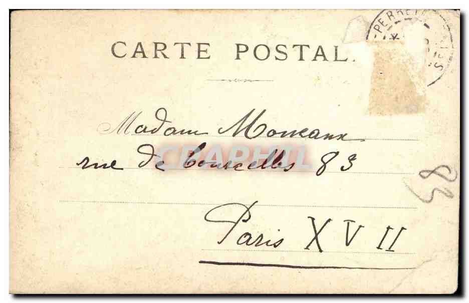 CPA Fantaisie Femme en mongolfiere Dirigeable zeppelin — Rückseite