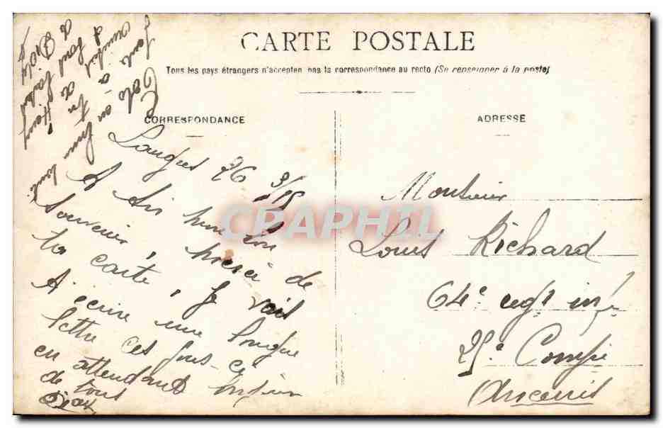 CPA Fantaisie Femme — Rückseite