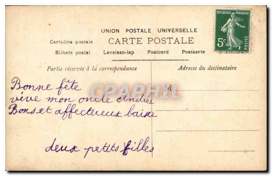CPA Fantaisie Enfant — Rückseite