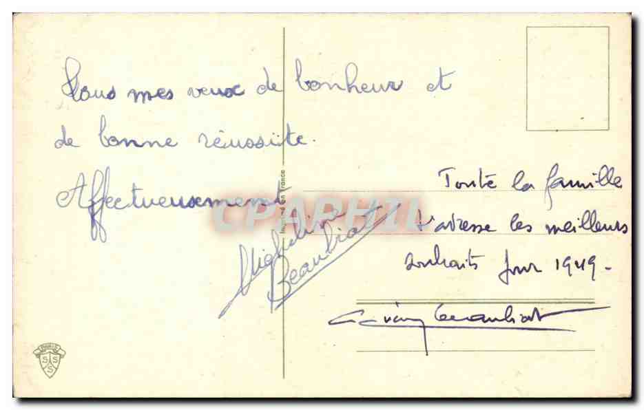 CPA Fantaisie Bonne annee — Verso