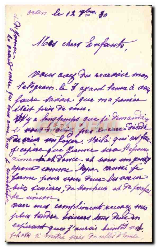 CPA Fantaisie Femme — Verso