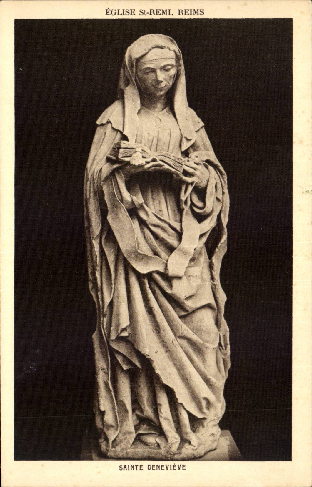 CPA Eglise St Remi Reims Sainte Genevieve