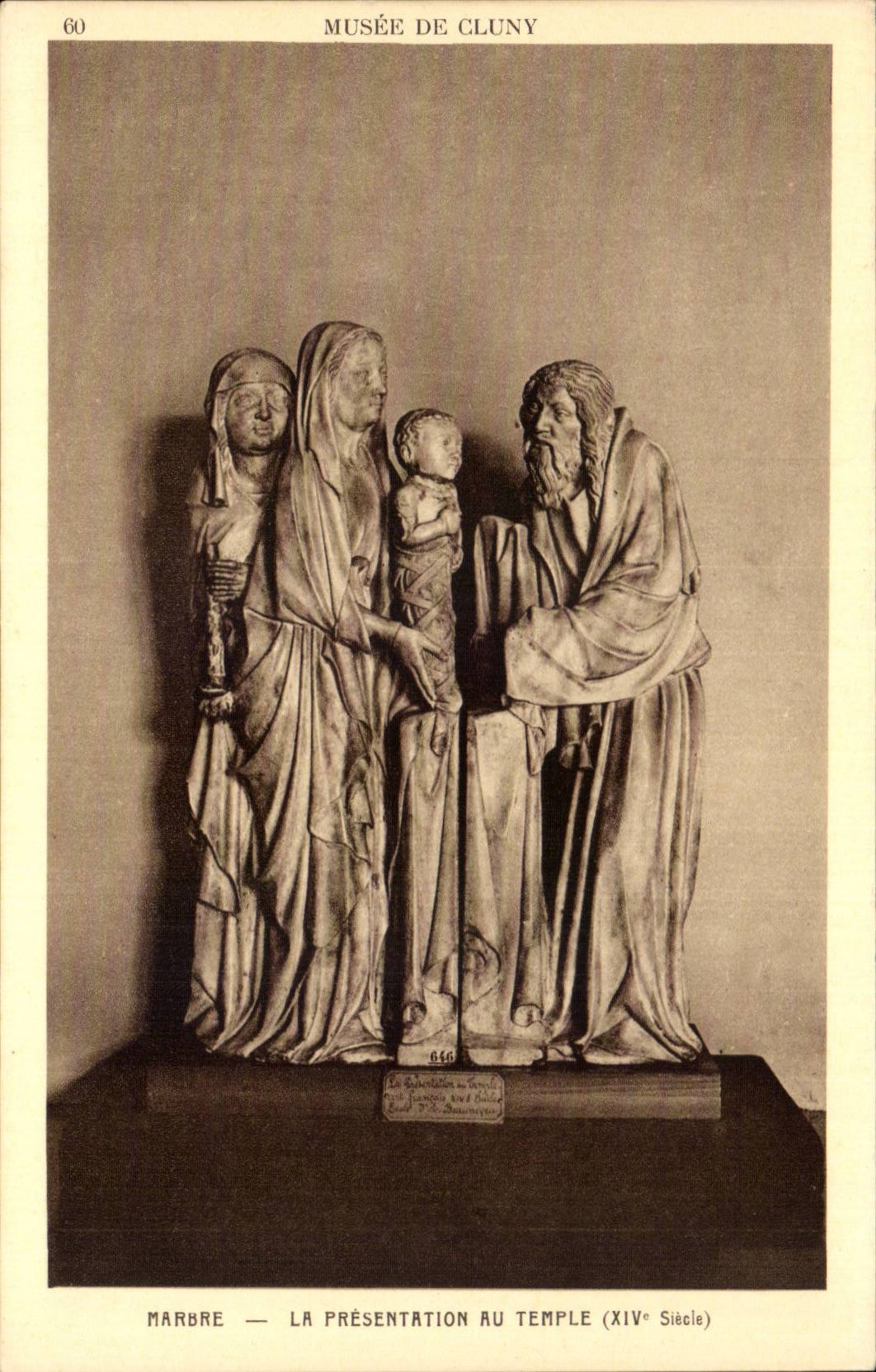 CPA Paris Musee de Cluny Marbre La presentation au temple (14eme)
