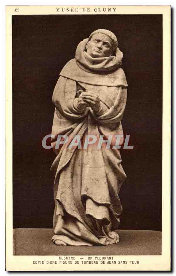 CPA Paris Musee de Cluny Albatre Un pleurant Copie d'une figure du tombeau de Jean Sans peur