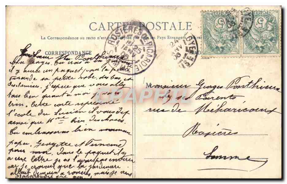 Breteuil - Ancien Pensionnat des Frères — Imp. A. Bouteille — Rückseite
