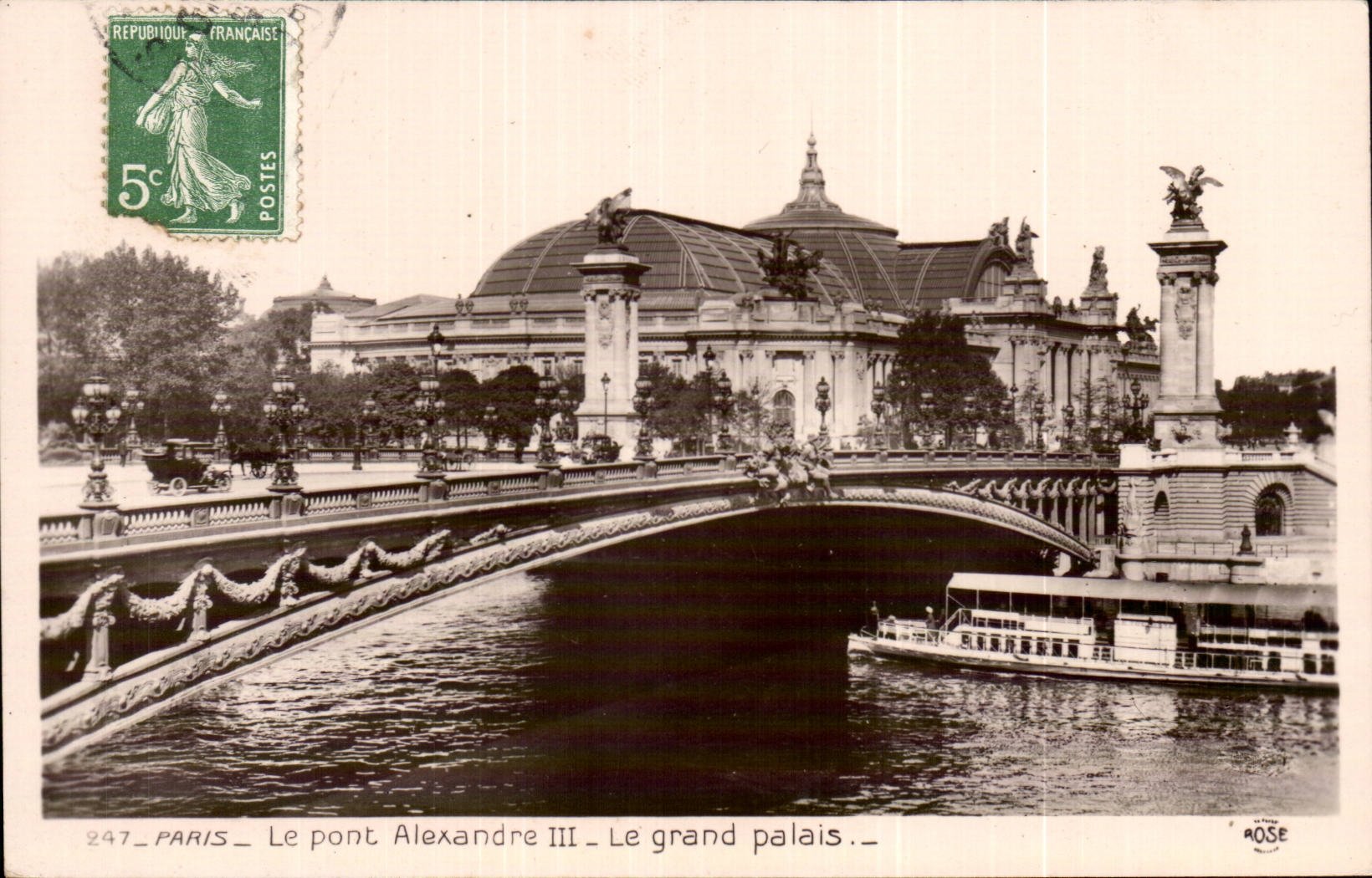 Paris CPa Le pont Alexandre III Le grand palais