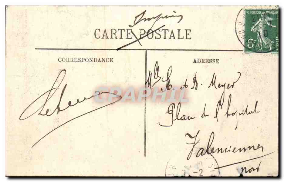 Paris CPA Inondations Crue de la Seine Janvier 1910 Gare Saint Lazare et place de Rome — Verso