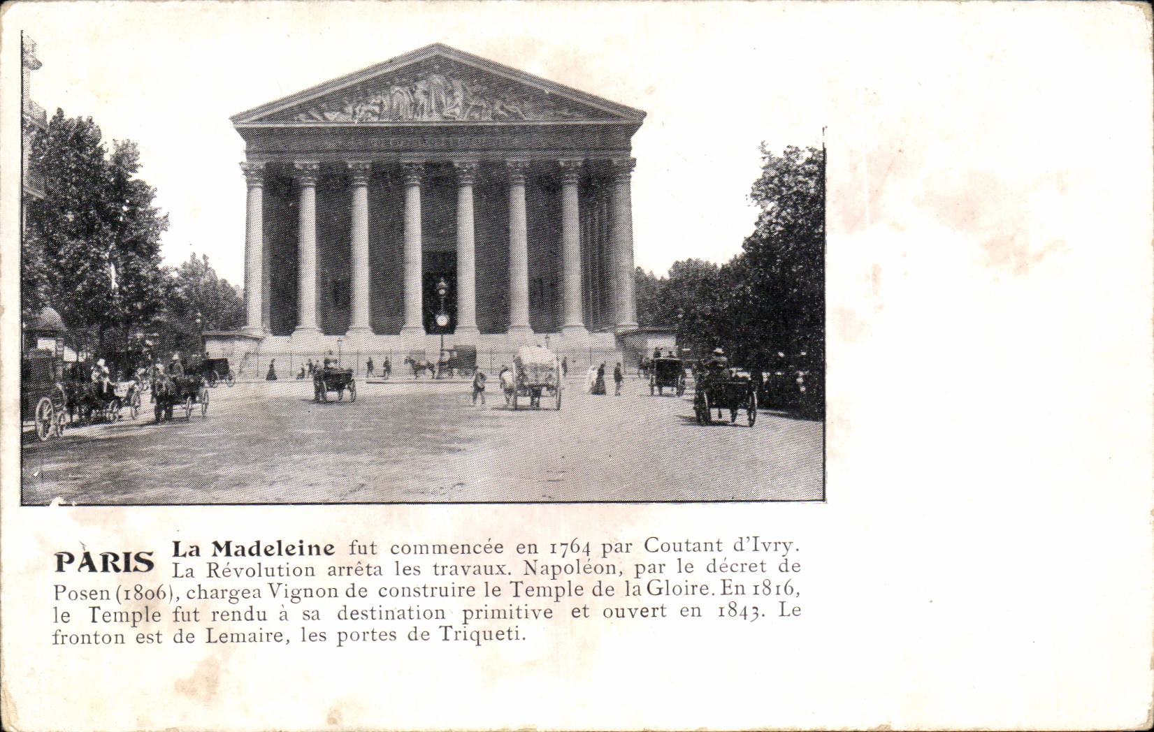 Paris CPA La Madeleine