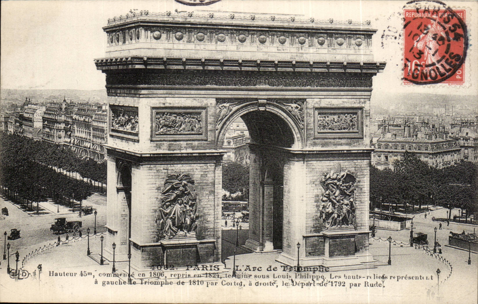Paris CPA Arc de triomphe