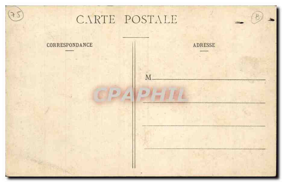 Paris CPA Obelisque de Louqsor Place de la Concorde — Verso