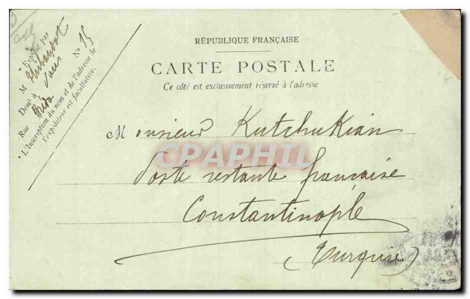 CPA Paris Eglise Saint Severin — Verso