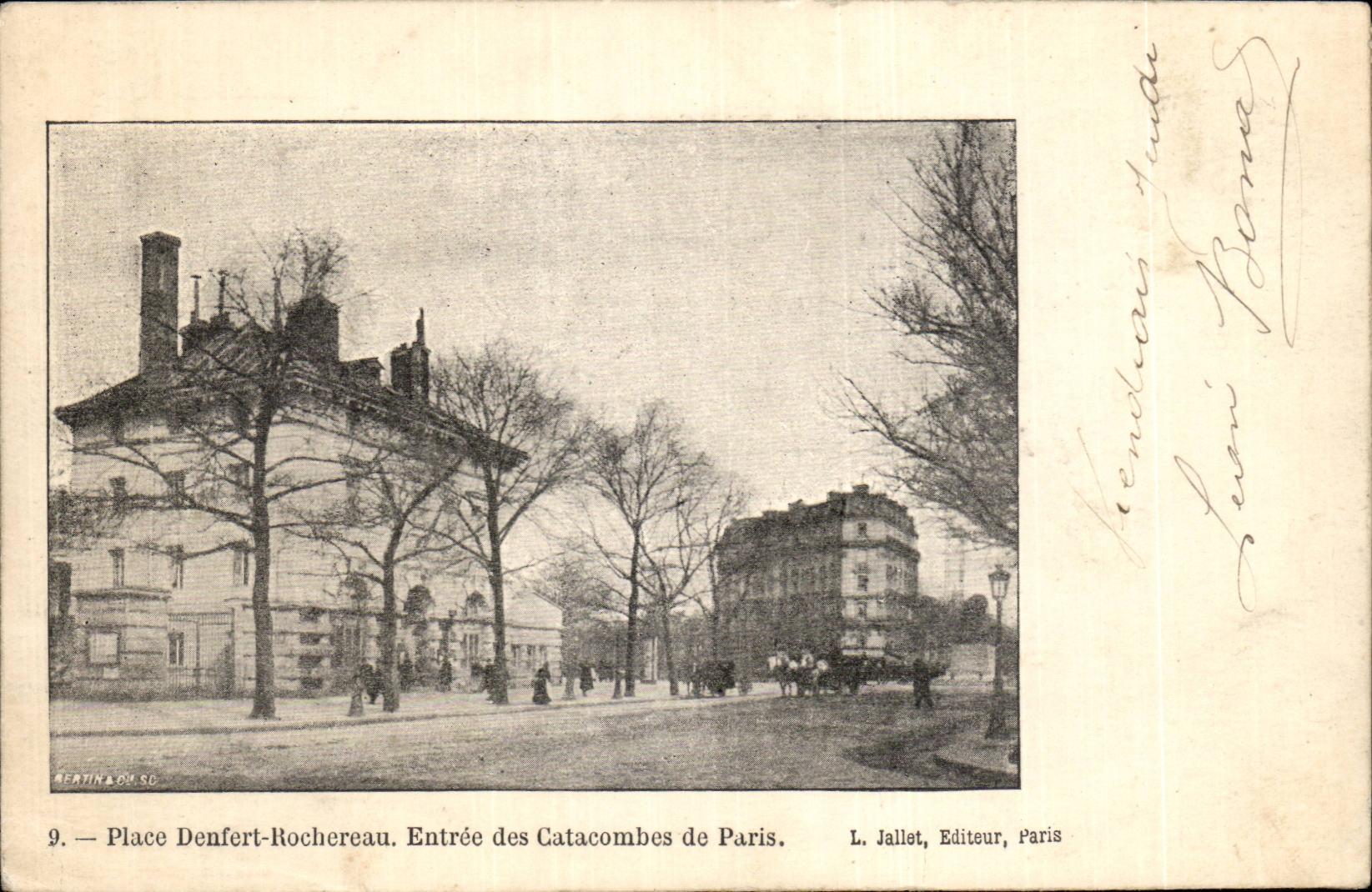 CPA Paris Place Denfert Rochereau Entree des catacombes de Paris