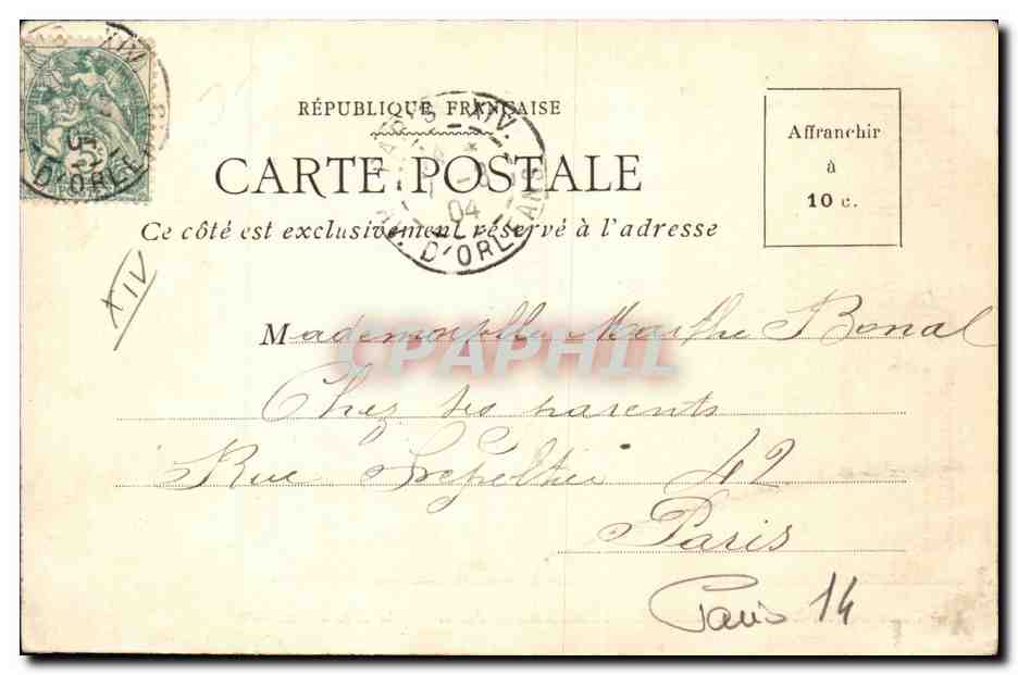 CPA Paris Place Denfert Rochereau Entree des catacombes de Paris — Rückseite