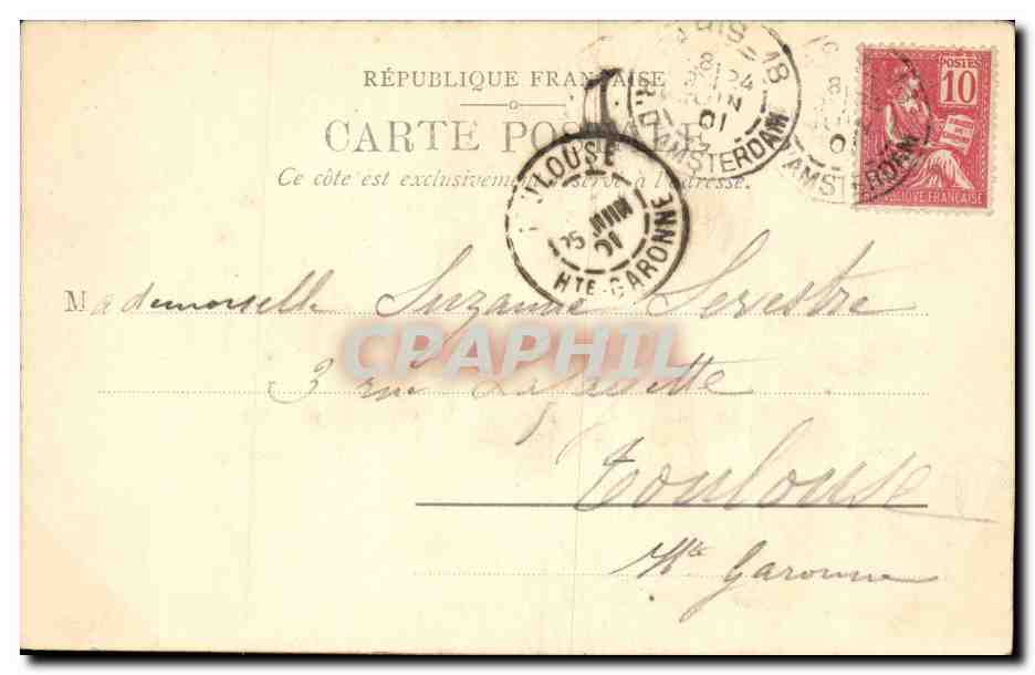 CPA Paris Le Louvre pavillon Richelieu ( en relief ) — Rückseite