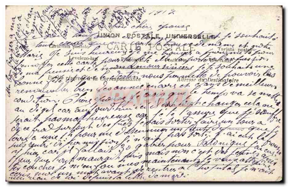 CPA Fantaisie Homme — Rückseite