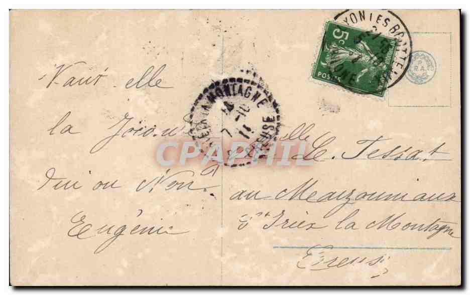 CPA Fantaisie Femme — Rückseite