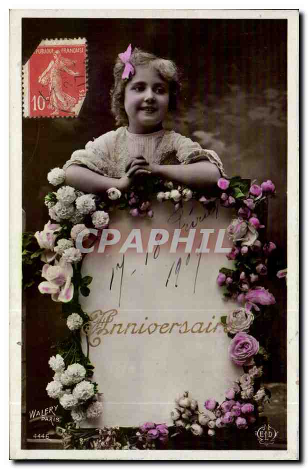 CPA Fantaisie Enfant Anniversaire