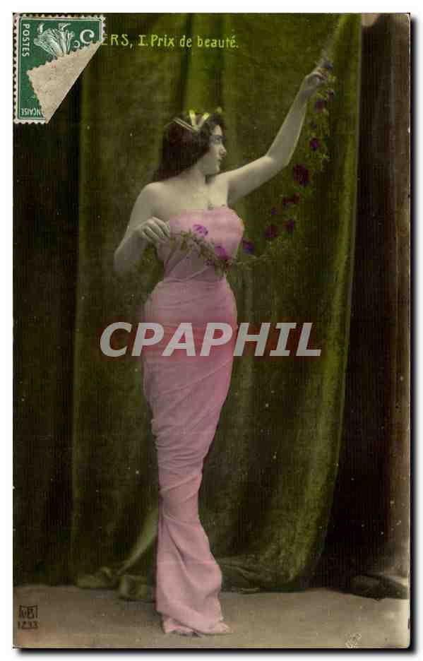 CPA Fantaisie Femme prix de beaute