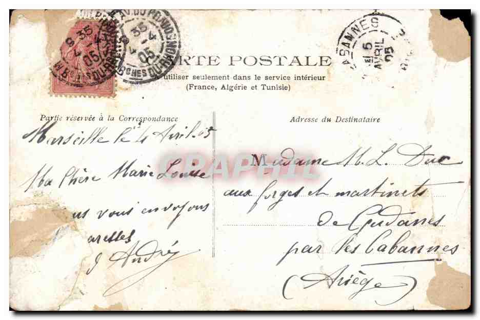 CPA Fantaisie Femmes 1er avril — Rückseite