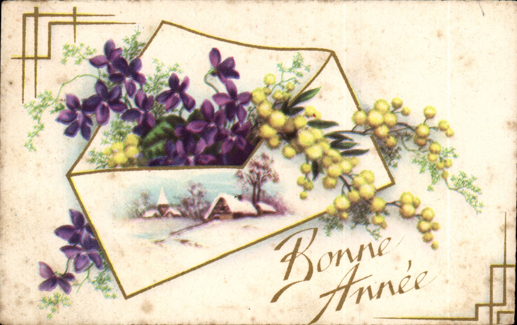 CPA Fantaisie Bonne annee