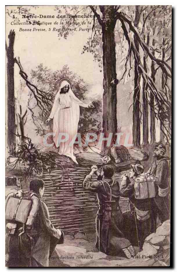 CPA Notre Dame des tranchees Militaria