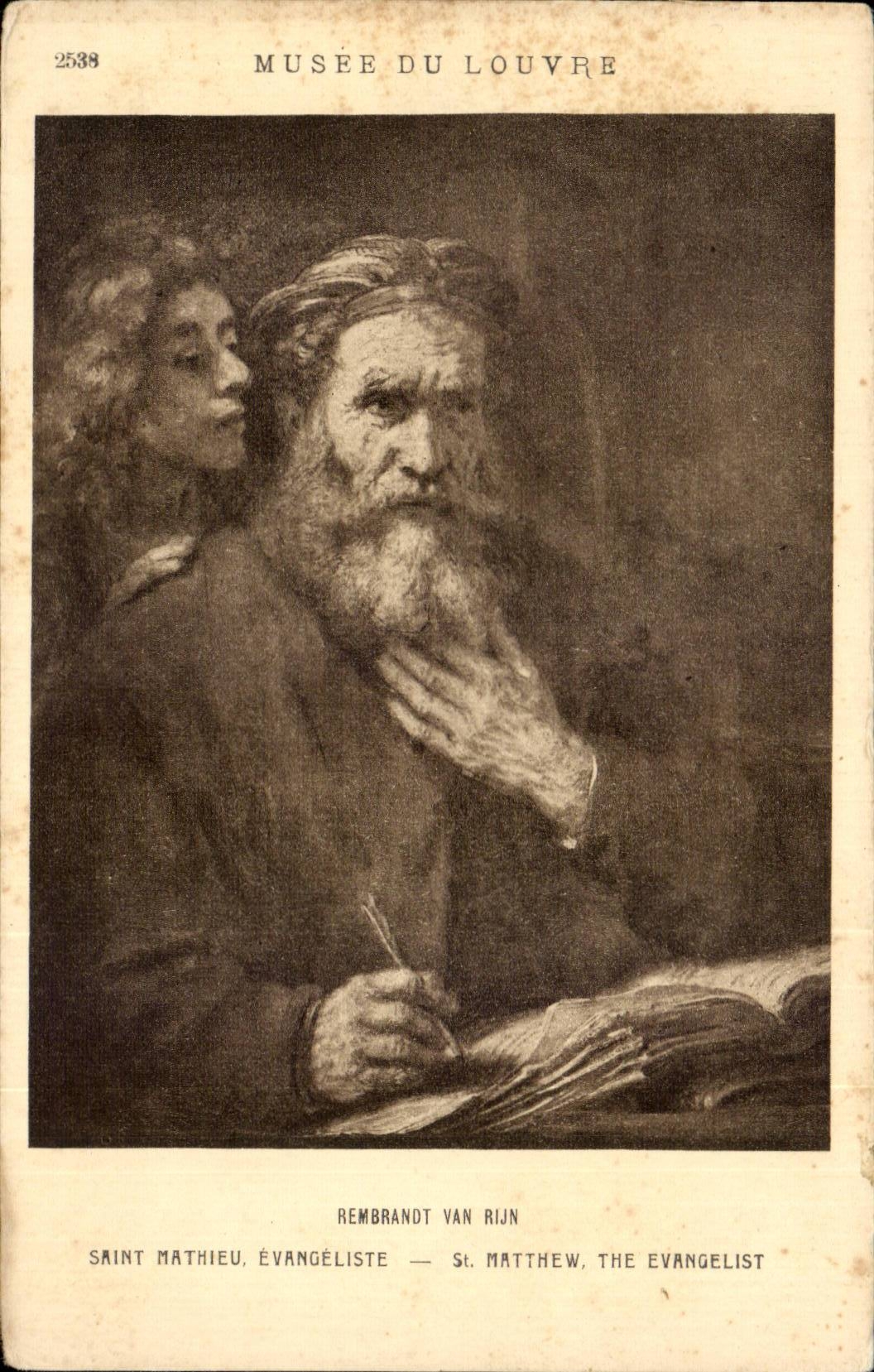 Saint Matthieu, Évangéliste — Rembrandt van Rijn — Musée du Louvre