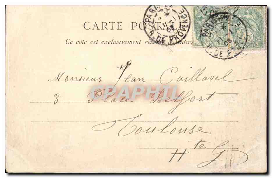 CPA La Normandie Effet de coucher de soleil — Rückseite