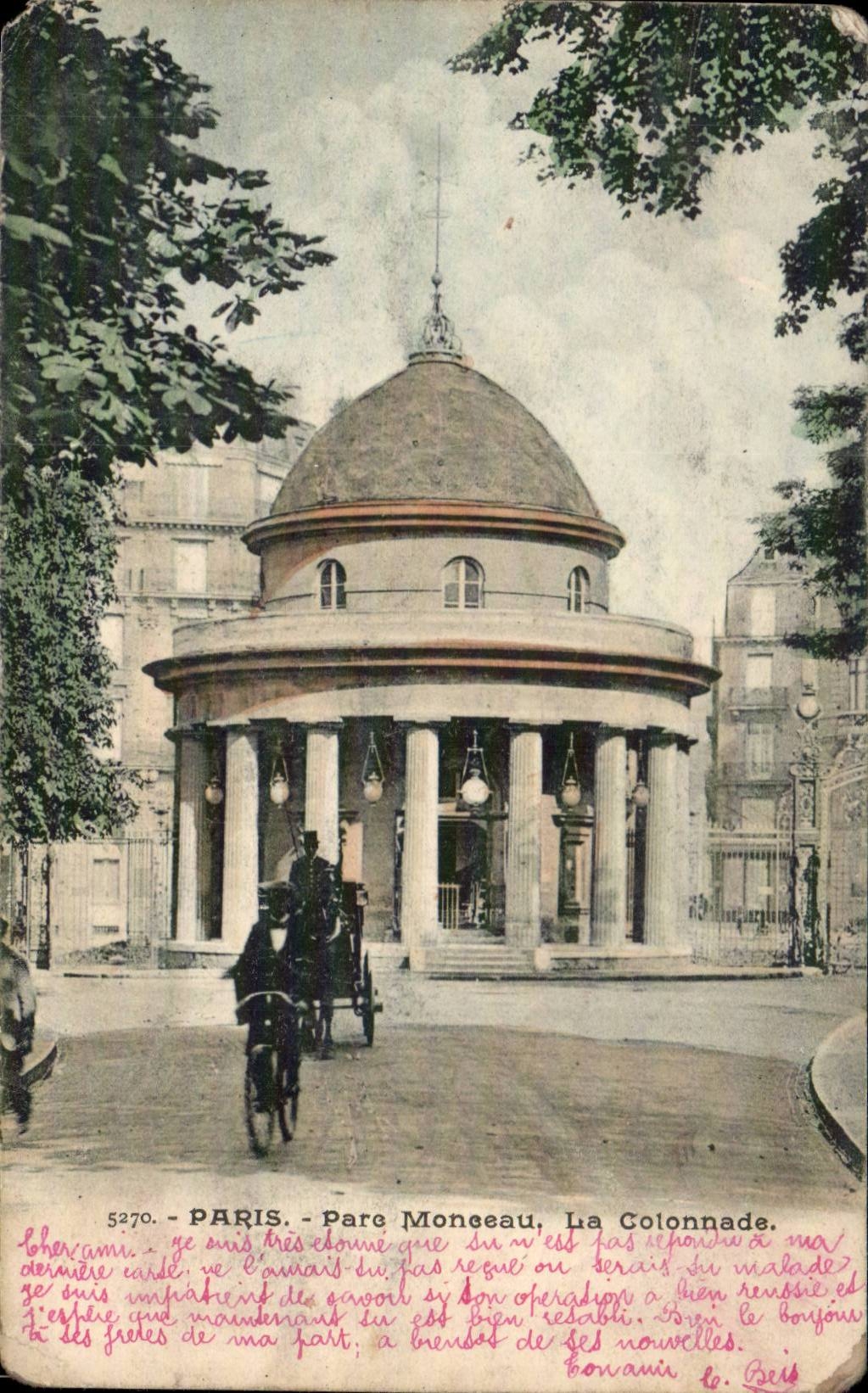 Paris CPA Parc Monceau la colonnade