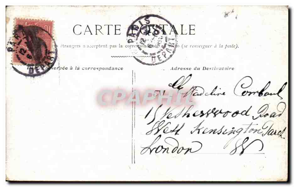 Paris CPA Trocadero — Rückseite