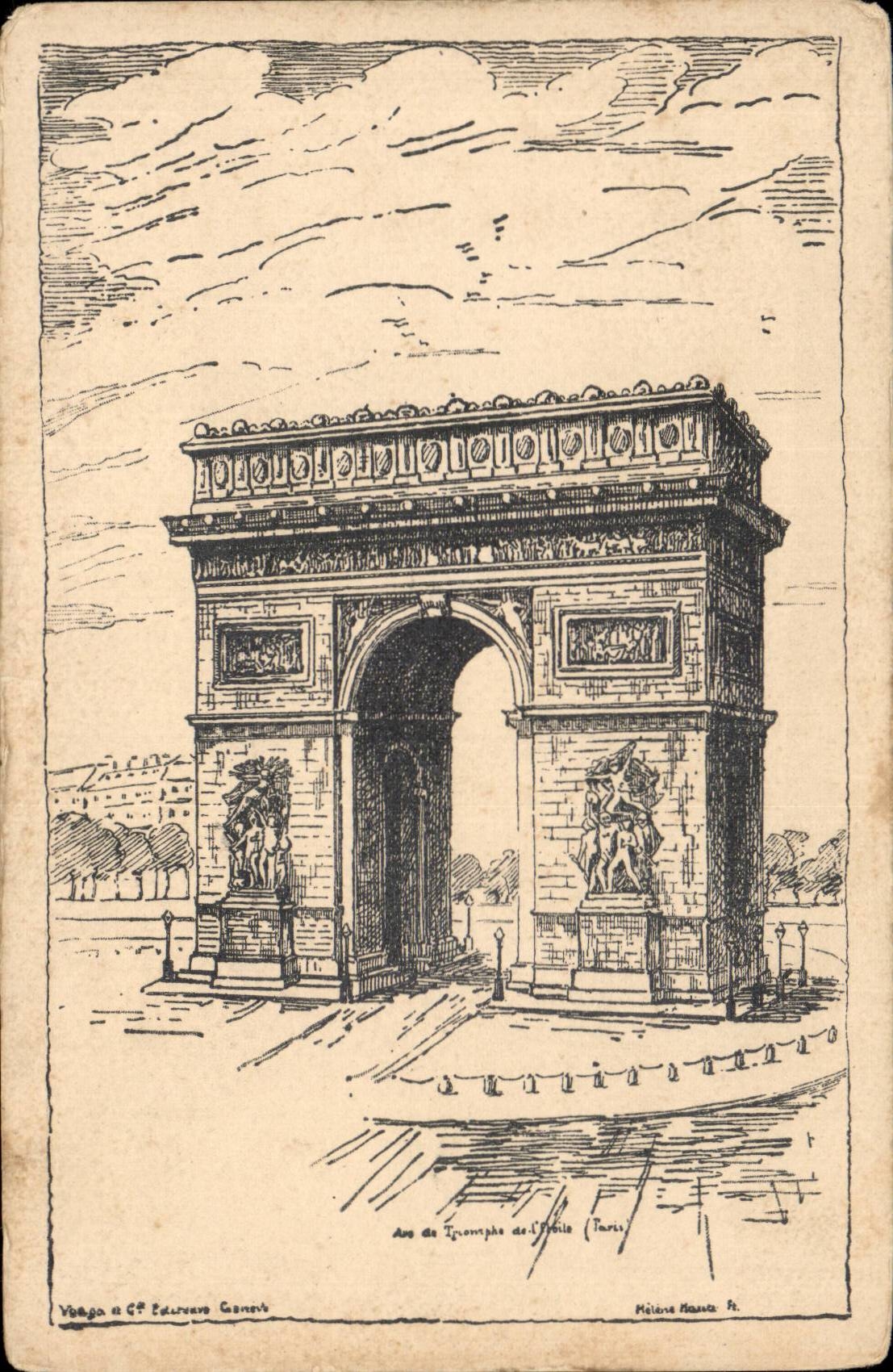 Paris CPA Arc de Triomphe