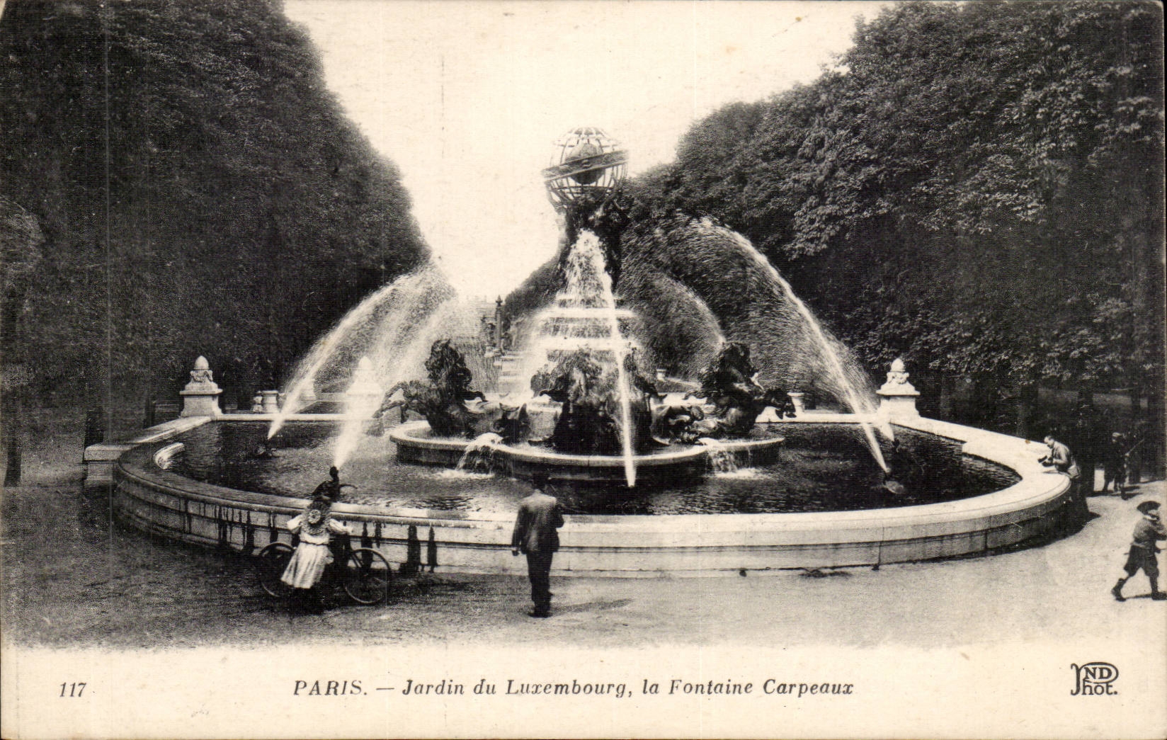 Paris CPA Jardin du Luxembourg Fontaine Carpeaux