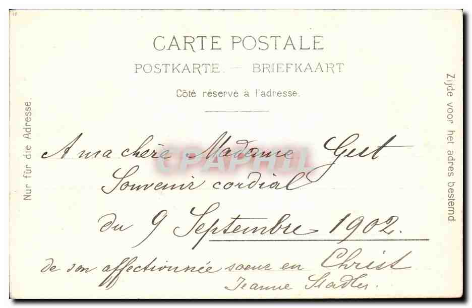 CPA Fantaisie Fleurs — Verso