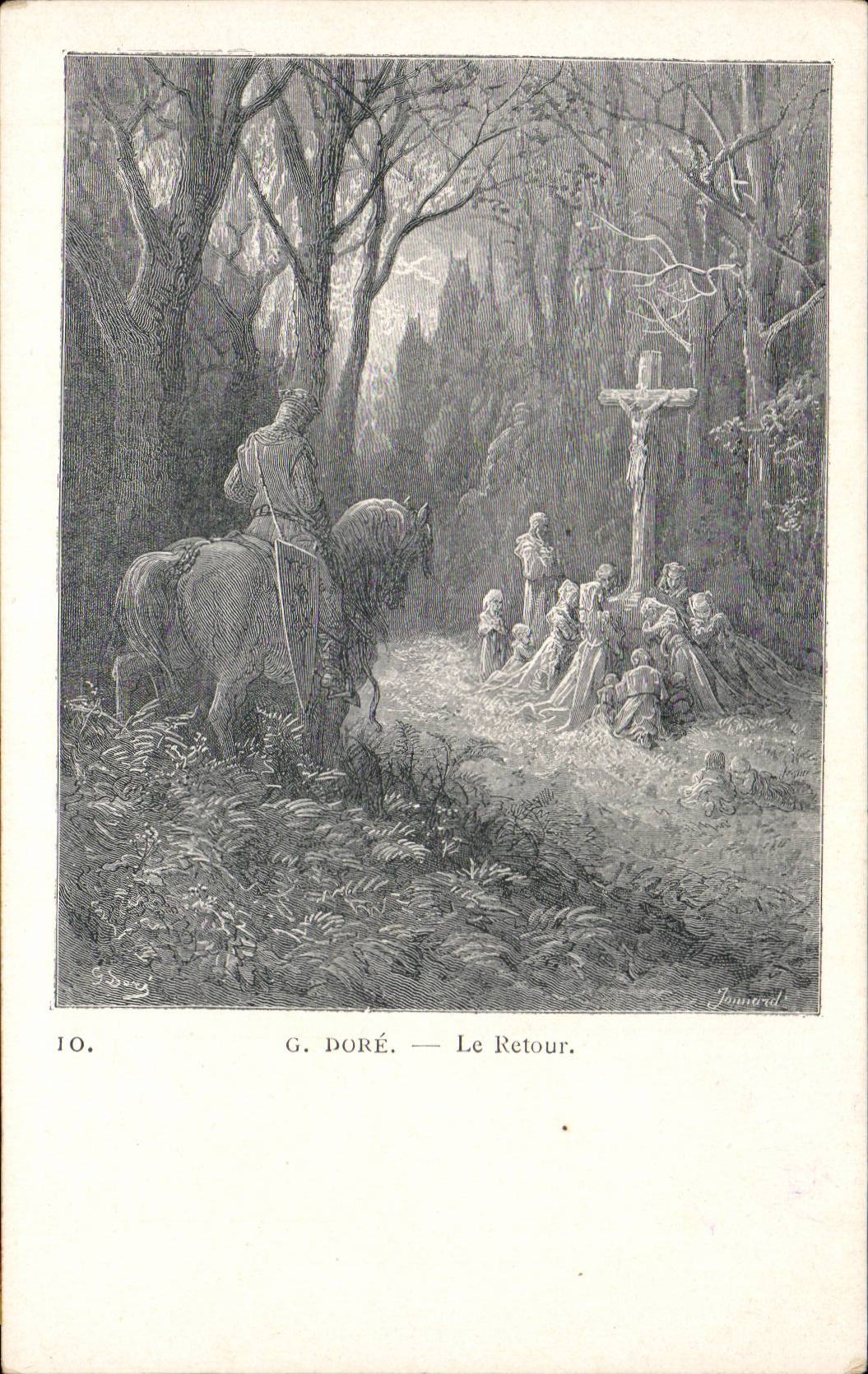 CPA Fantaisie Gustave Dore Le retour