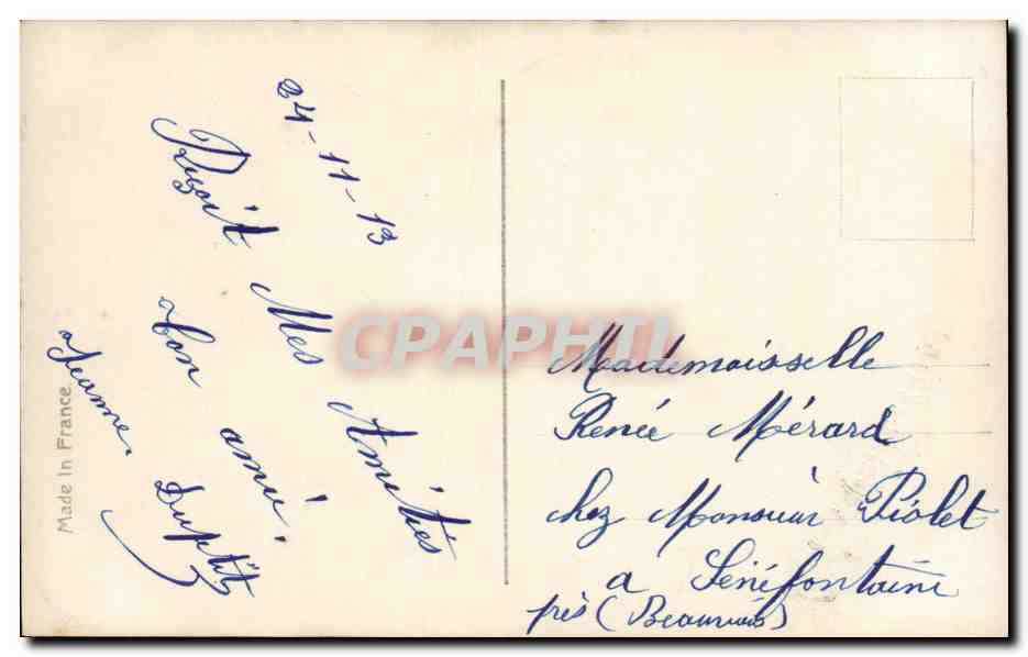 CPA Fantaisie Enfant Vive Ste Catherine — Verso
