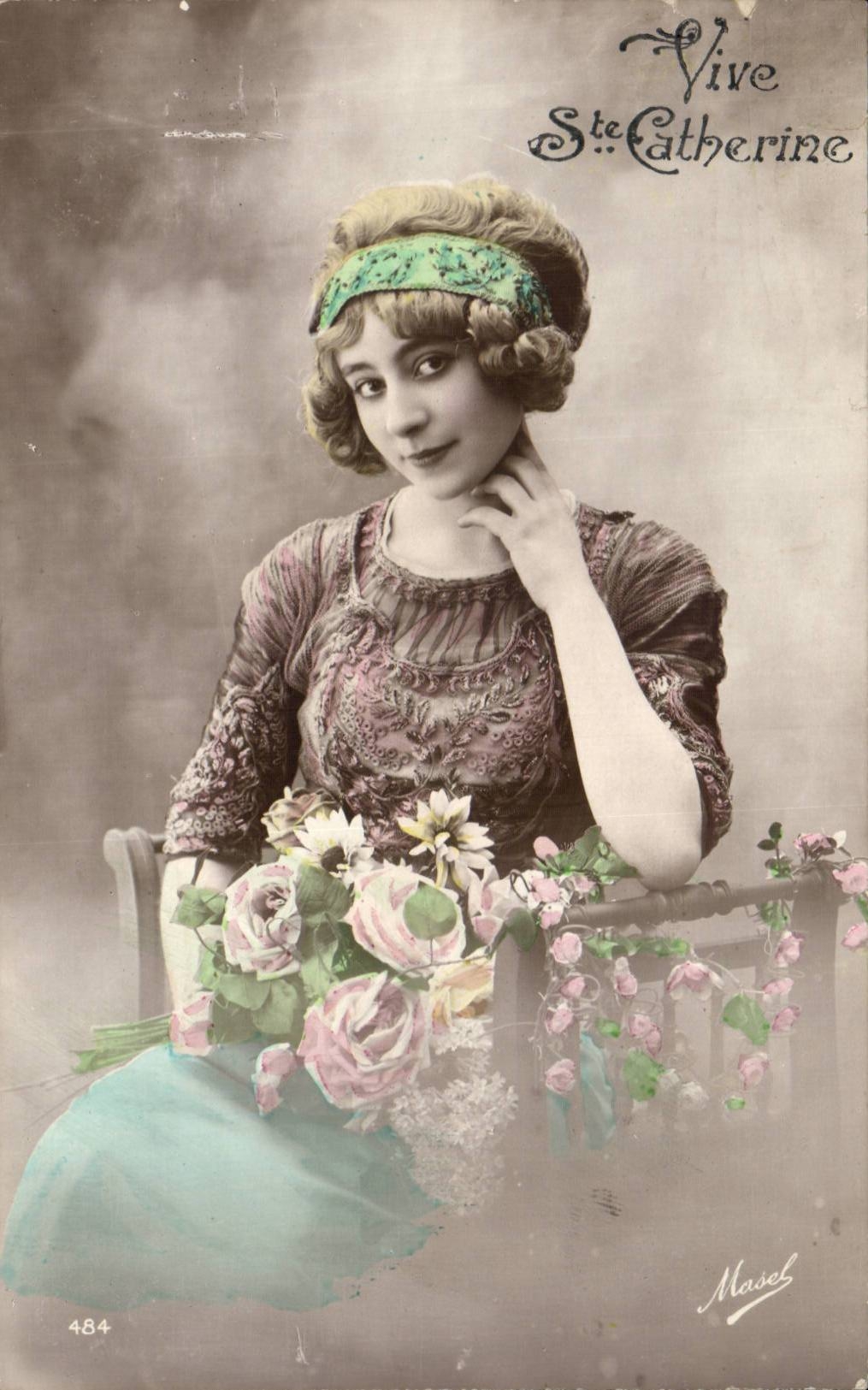 CPA Fantaisie Femme Vive Ste Catherine
