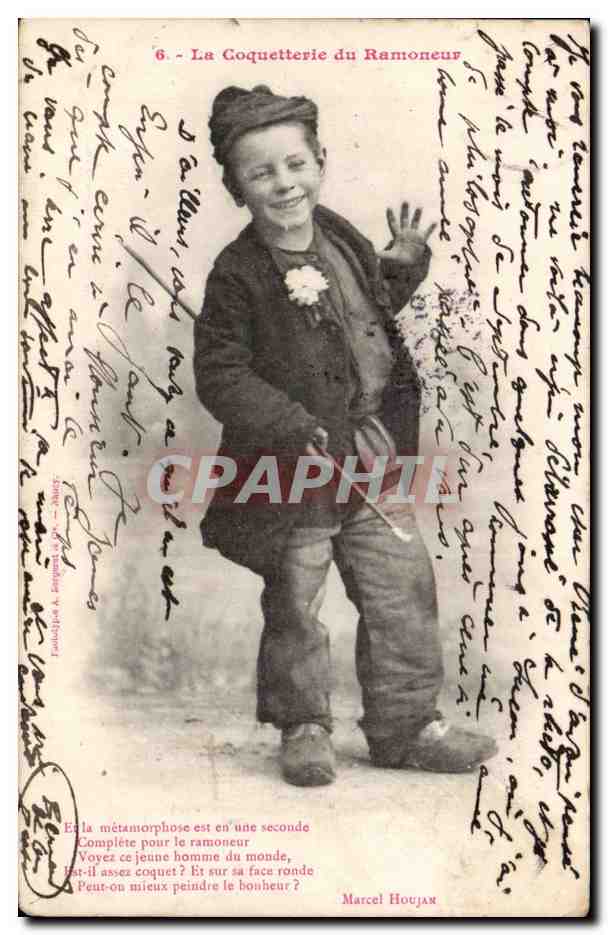 CPA Fantaisie Enfant La coquetterie du ramoneur